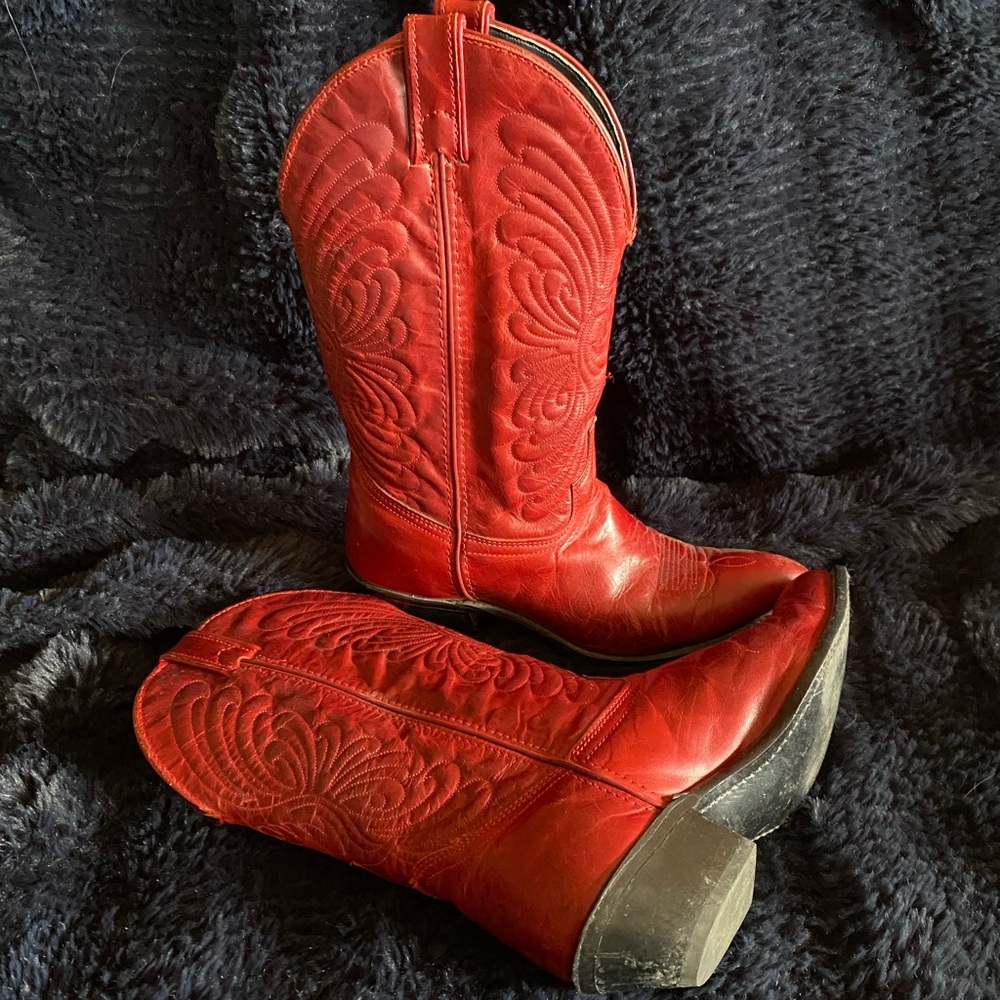 Laredo Red Western Boots - Picture 7 of 11